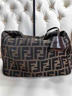 Fendi Brown/Black Zucca Canvas Hand Bag
